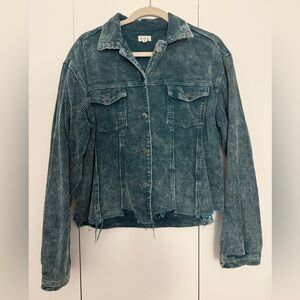 POL Green / Blue Corduroy Jean Jacket